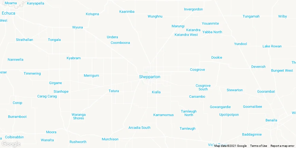 Shepparton skylights installation map